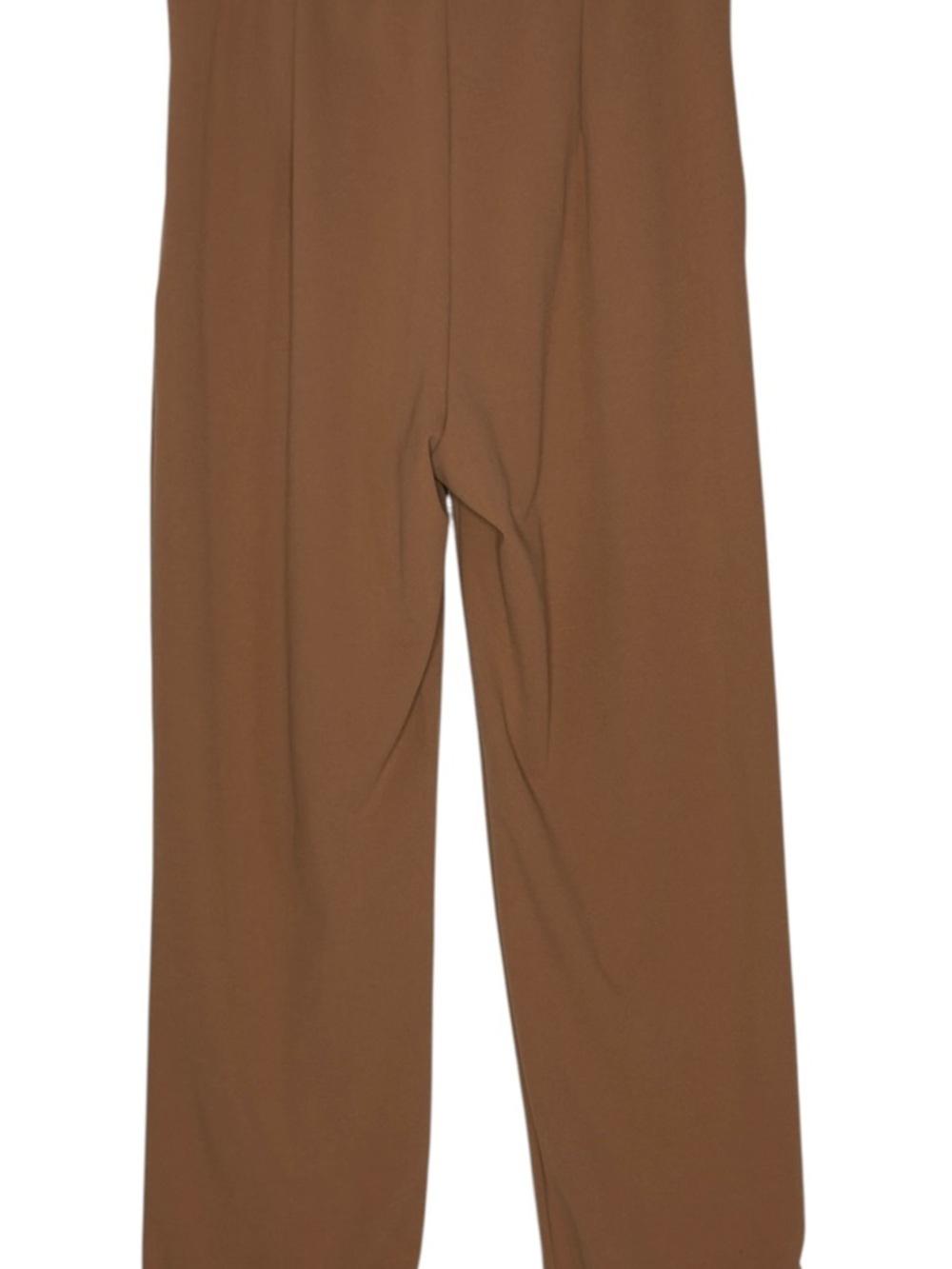 Soho Apparel Brown Pleated Pants Size L High Rise Cropped Tapered Minimalist - Picture 5 of 11